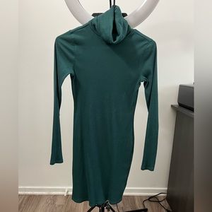 Green Turtleneck Dress